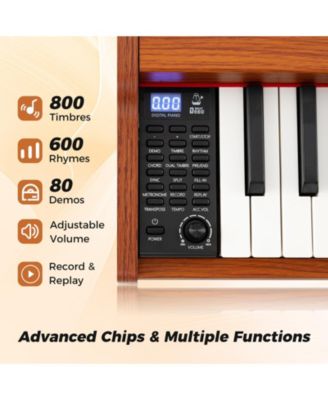 88 Key Semi Weighted Digital Piano With Adjustable Stand Triple Pedals And USB MIDI