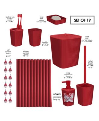 Complete Holiday Bathroom Decor & Accessory Set with Shower Caddy Set