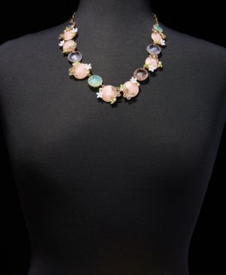 Butterfly & Mixed Stone 16" Statement Necklace