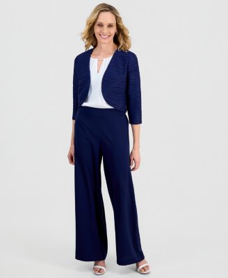 Women's Wave Knit 3/4-Sleeve Shrug