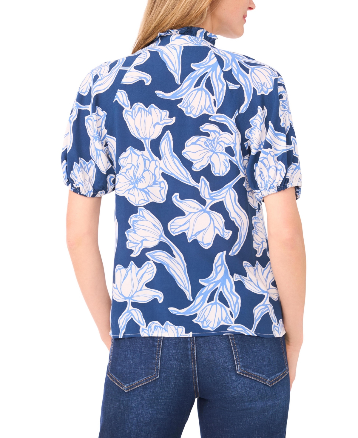 CeCe Women's Printed Raglan Top