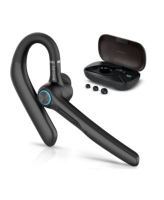Wireless Bluetooth Headset with Noise-Cancelling Microphone and Charging Case