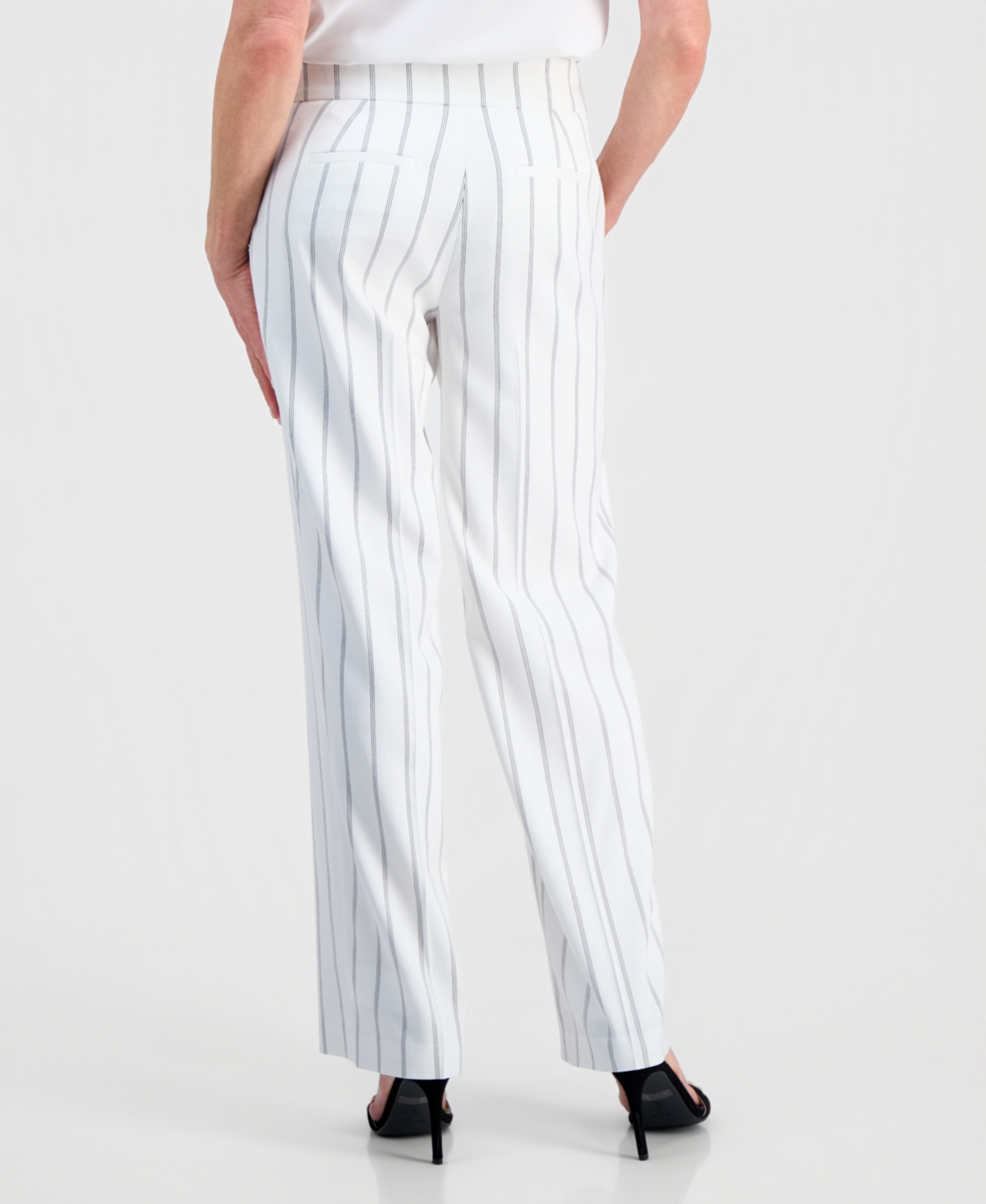 Kasper Women's Ava Striped Wide-Leg Pants