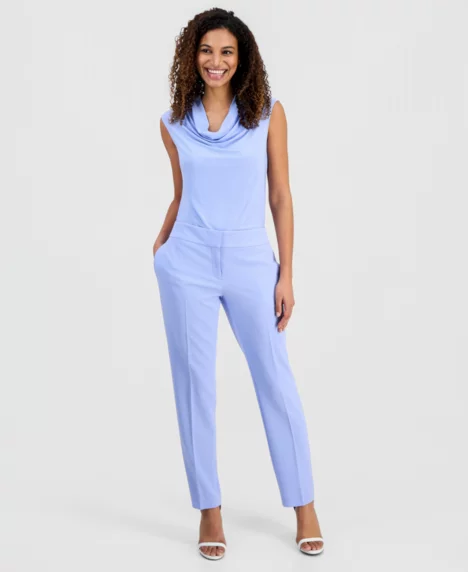 Women's Ava High-Rise Straight Leg Pant, Regular & Petite - Paris Blue