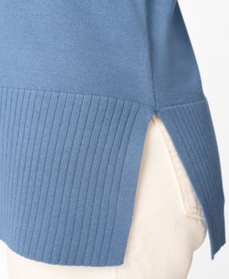 Women's Rib Cowl Neck Tunic Sweater