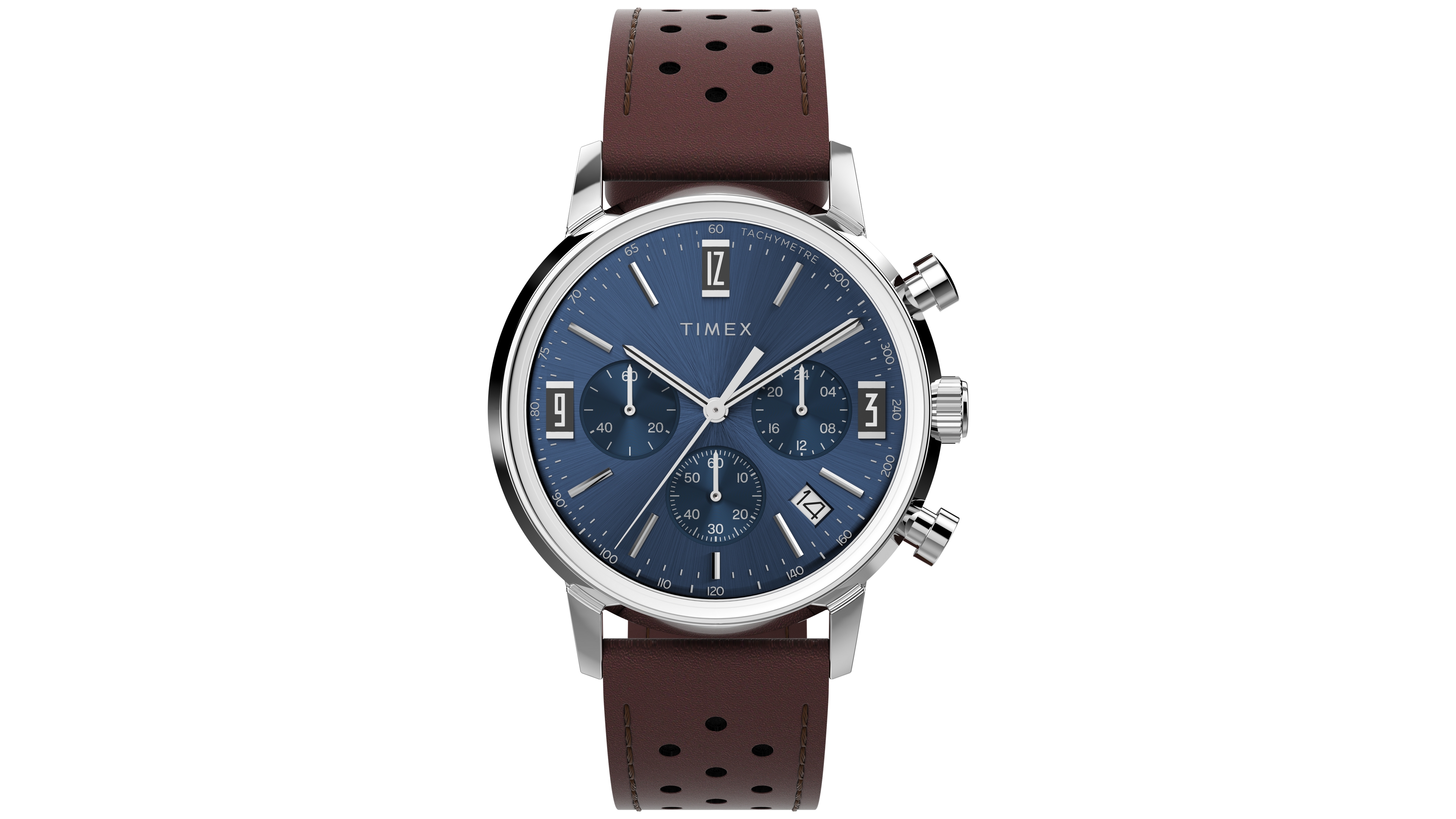 Timex Men's Chronograph Brown Leather Watch