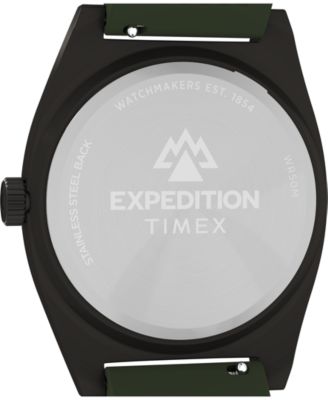 Men's Quartz Analog Green Silicone Watch, 39mm