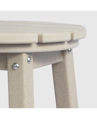 24" HDPE Outdoor Patio Round Counter Height Bar Stool