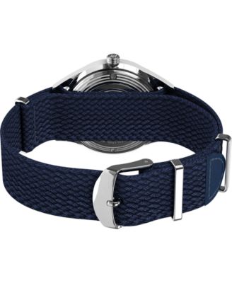 Men's Mechanical Automatic Blue Fabric Watch, 38mm