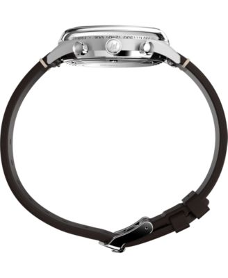 Men's Chronograph Brown Leather Watch, 40mm