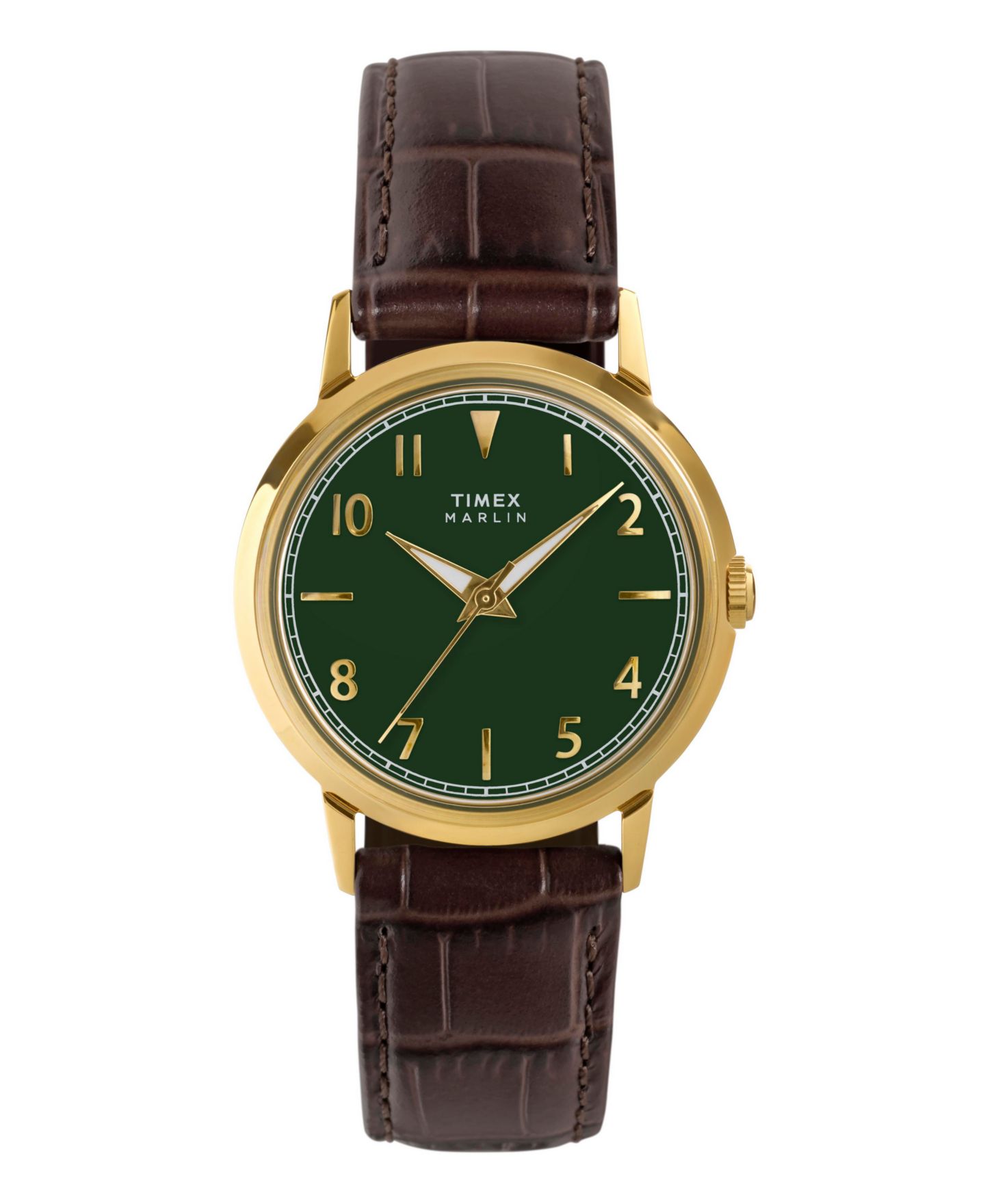 Кварцевые аналоговые часы Timex унисекс с коричневым кожаным ремешком, 34 мм — фото 7