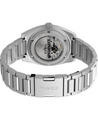 Men's Mechanical Automatic Silver-Tone Stainless Steel Watch, 39mm