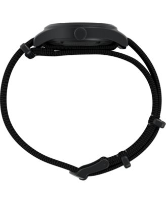 Men's Quartz Analog Black Fabric Watch, 36mm