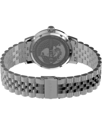 Men's Quartz Analog Silver-Tone Stainless Steel Watch, 40mm