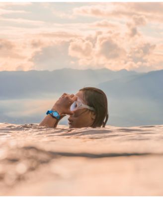 Unisex Quartz Analog Blue HNBR Rubber Watch, 38mm