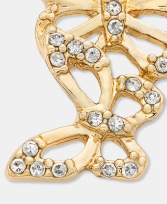 Gold-Tone Pav&eacute; Butterfly Ear Crawlers