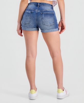 Juniors' Destructed Denim Shorts