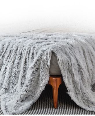 Soft and Fuzzy Reversible Shaggy Throw, 60" x 70"