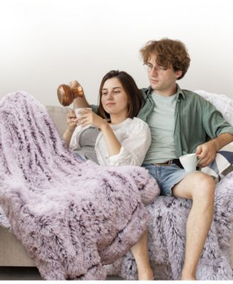 Soft and Fuzzy Reversible Shaggy Throw, 60" x 70"