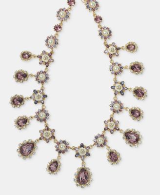 Multi-Stone Statement Necklace, 16" + 3" extender