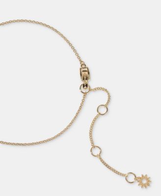 Gold-Tone Crystal Cluster Lariat Necklace, 16" + 3" extender
