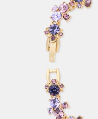 Gold-Tone Multi-Stone Flex Bracelet 