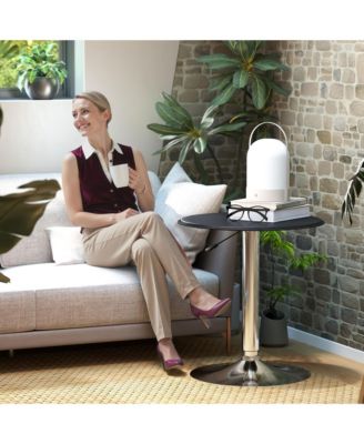 25" Round Indoor Home Pub Bar Table Adjustable Bistro Counter Round Swivel Top