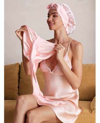 Pure Silk Double-layer Bonnet - With Adjustable Long Tie