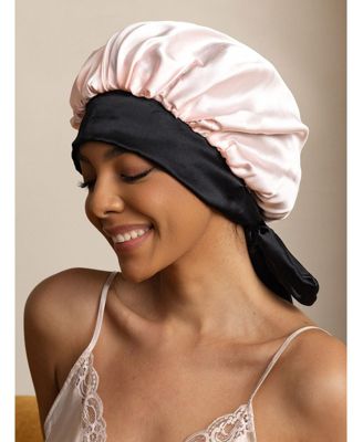 Women's Silk Casual Bonnet with Long Ribbons (Two-tone and Double-sided)