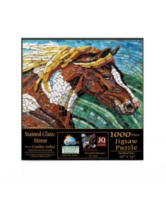 Stained Glass Horse 1000 piece Jigsaw Puzzle for Adults