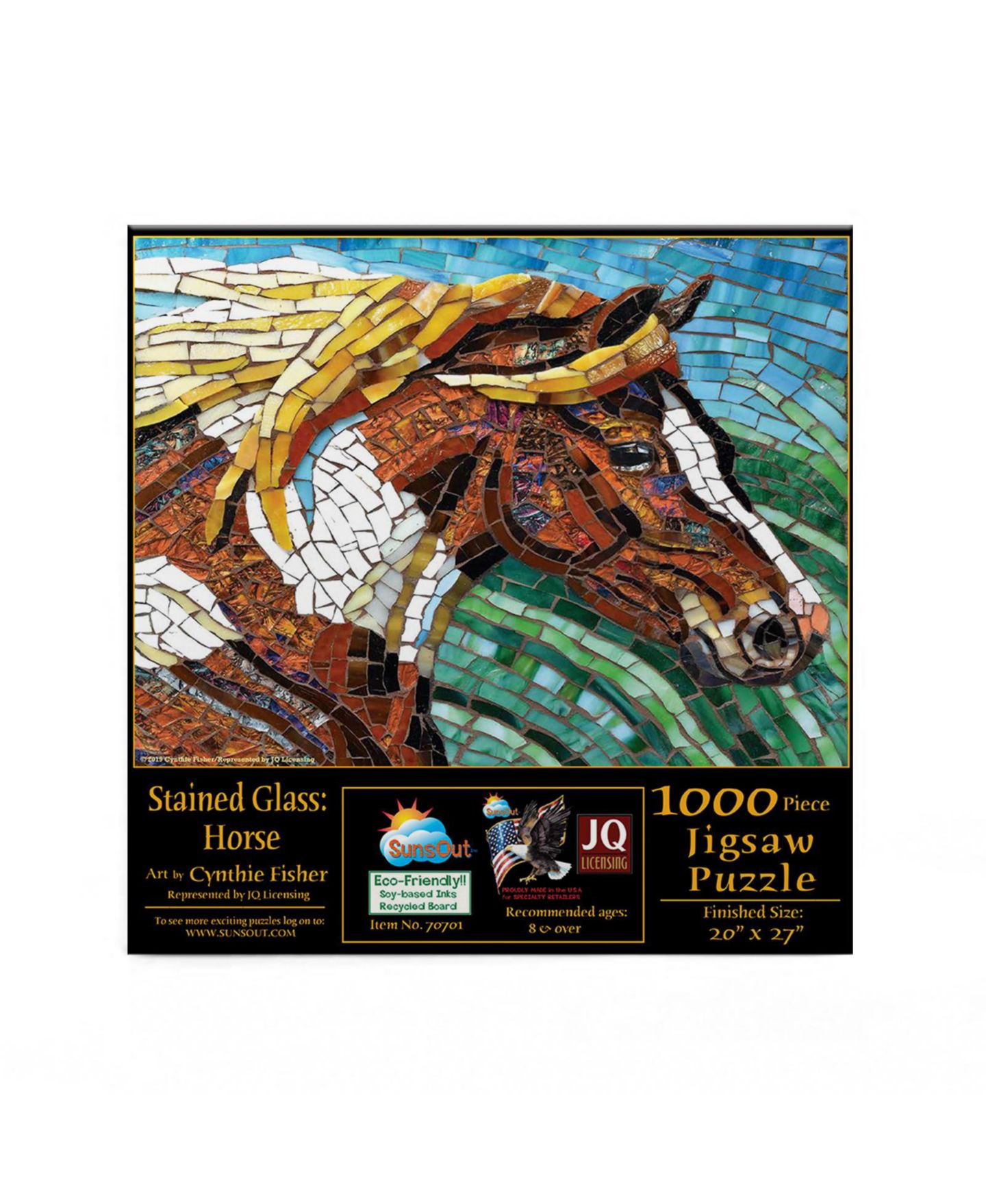 Пазл SunsOut Stained Glass Horse 1000 piece Jigsaw Puzzle for Adults — фото 2
