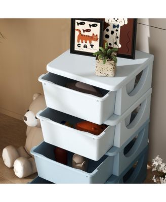 30" 4 Tier Kids Storage Unit Dresser Tower,