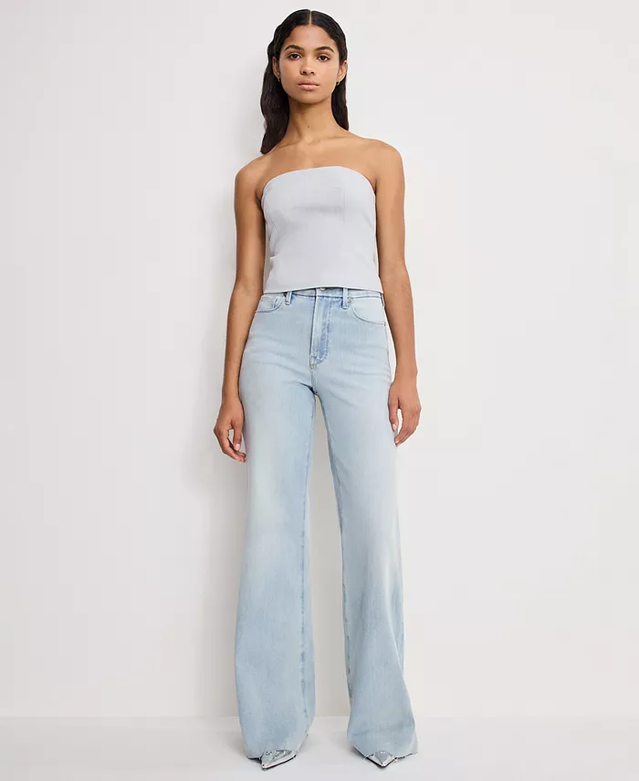 Women's Soft-Tech Good Waist Palazzo Jeans, Regular & Plus Size - thumbnail 2