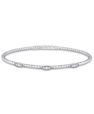 Diamond Flexible Bangle Bracelet (1/6 ct. t.w.) in Sterling Silver