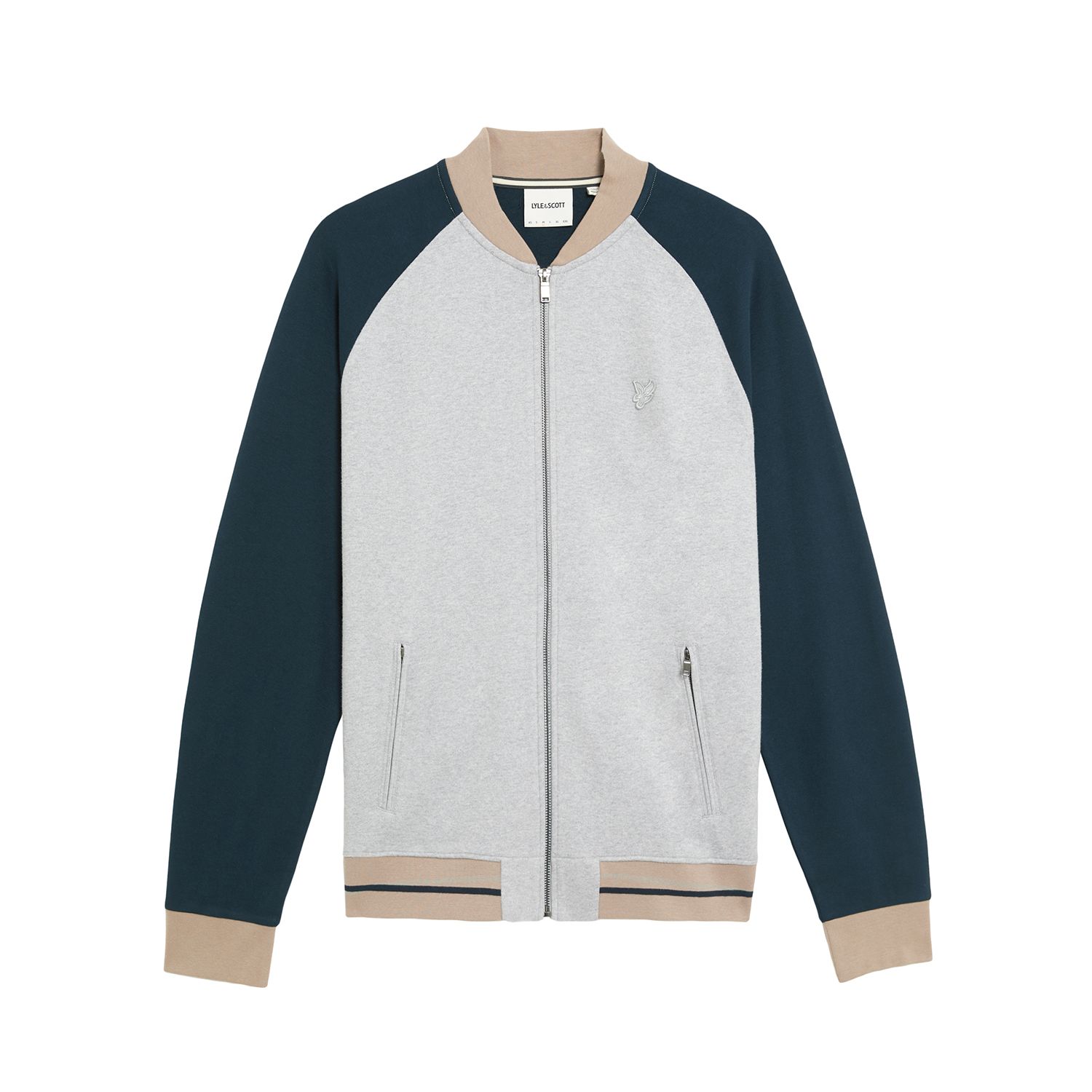 Men's Interlock Contrast Raglan Bomber Jacket