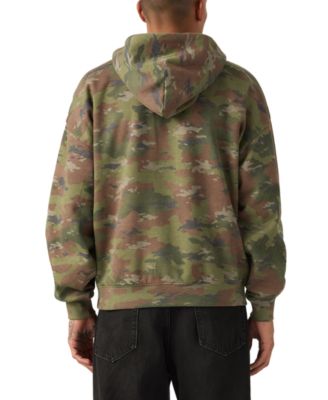 Men's Relaxed-Fit Cropped Full-Zip Hoodie