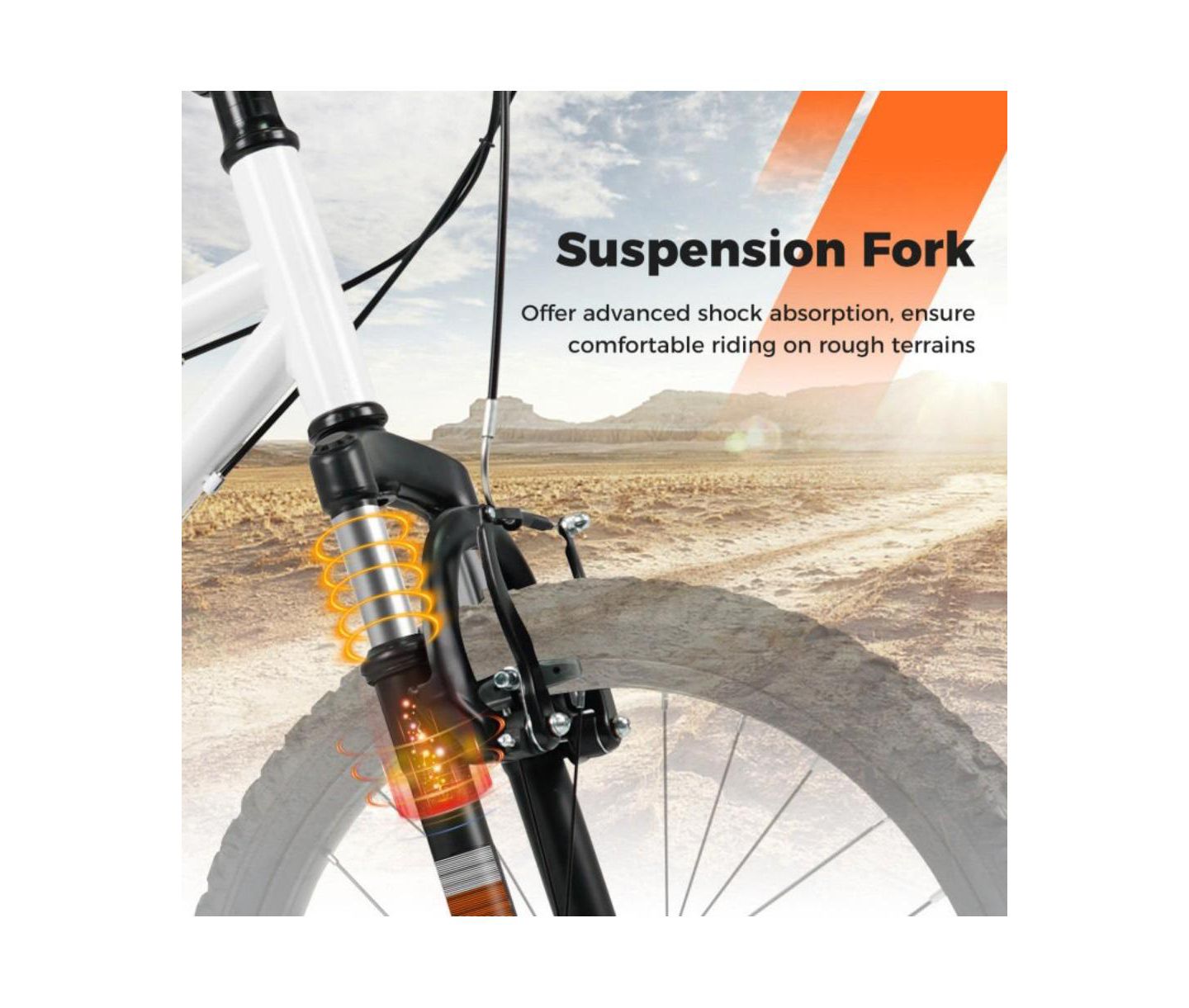 Детская игрушка HONGGE 24-Inch Mountain Front-Suspension Kids' Bicycle, Ages 8+, цвет: Белый — фото 6