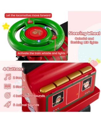 6V Kids Ride On Train with Carriage and LED Lights