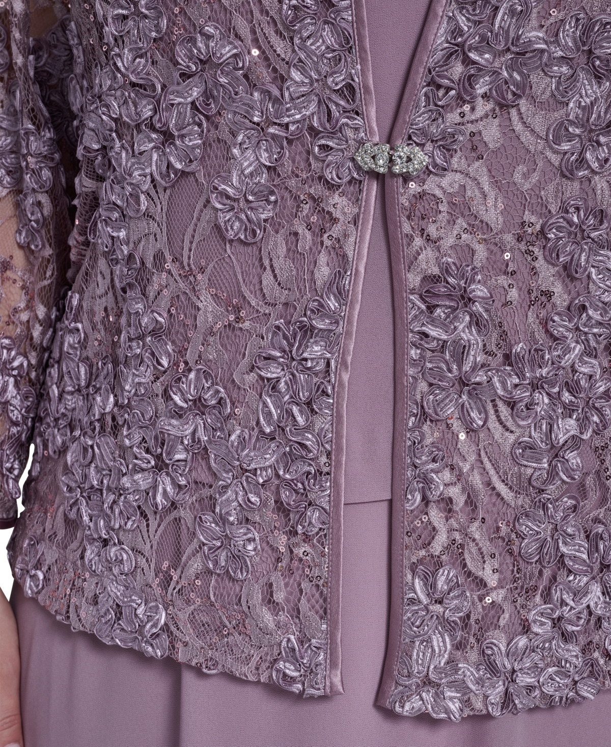 Jessica Howard Plus Soutache Jacket and Fit & Flare Dress, 2-Piece Set