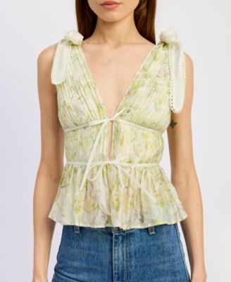 Women's Claire V-Neck Peplum Top