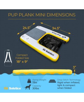 Inflatable Pup Plank Mini Dog Ramp Water Float Ladder Step, Multicolor