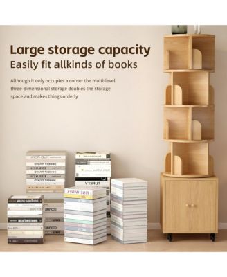 5-Tier Book Shelf Organizer, 69.68" Floor-Standing MDF Bookcase for Small Spaces