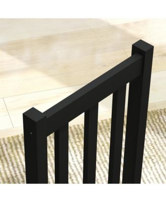 Farmhouse Armless Dining Chairs, Set of 4 with Slat Back,