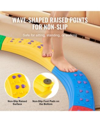 Kids Montessori Balance Beam Set with Non Slip Stepping Boards and Storage Bag