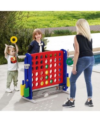 Jumbo 4 to Score Game with Ring Toss and Basketball Hoop