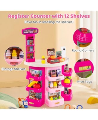 Kids Supermarket Playset with 76 Piece Grocery Accessories