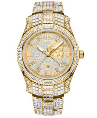 Women's Reserve Jet Crystal Diamond (0.115 ct. t.w.) Swiss Multifunction Two-Tone Stainless Steel Watch, 46mm