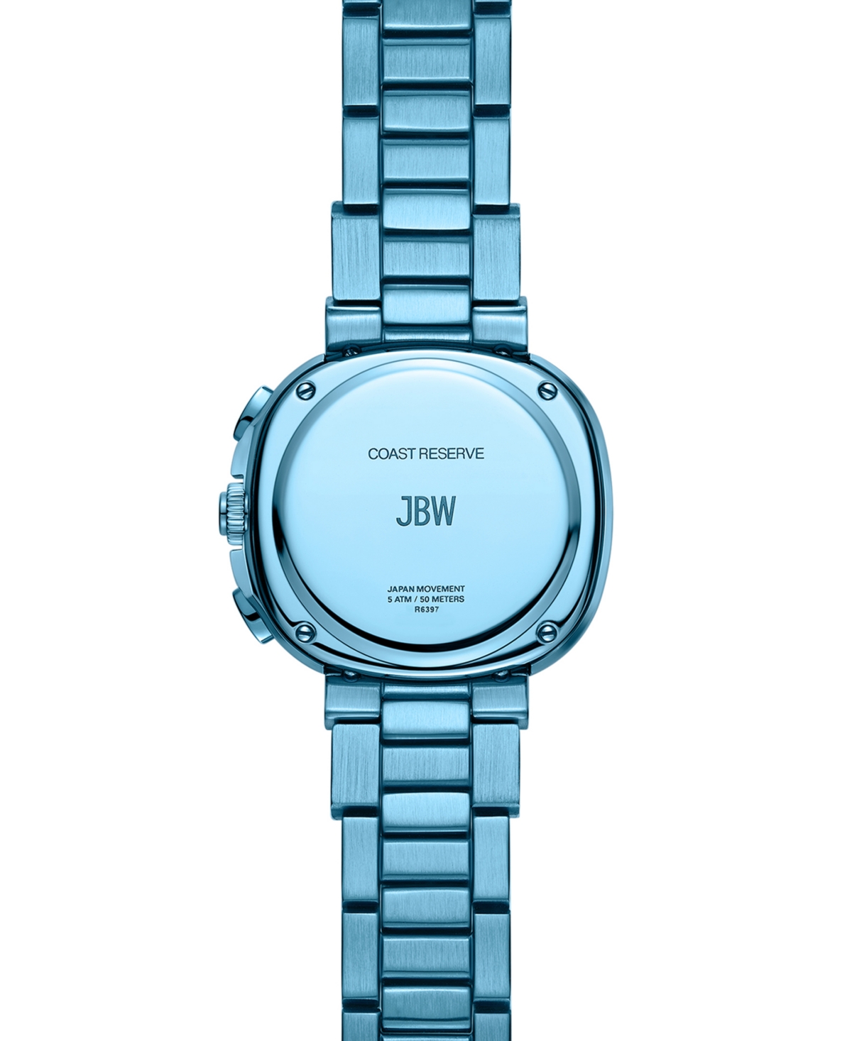 Jbw Women's Reserve Coast Crystal Diamond (0.06 ct. t.w.) Japan Chronograph Aquamarine Stainless Steel Watch, 39mm