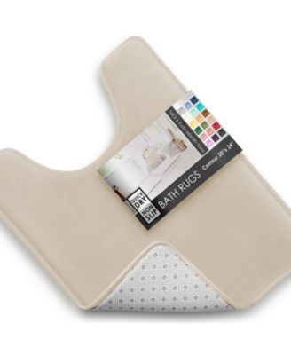 Non-Slip, Ultra Soft Plush, Memory Foam Bath Rug - Contour 24"x20"