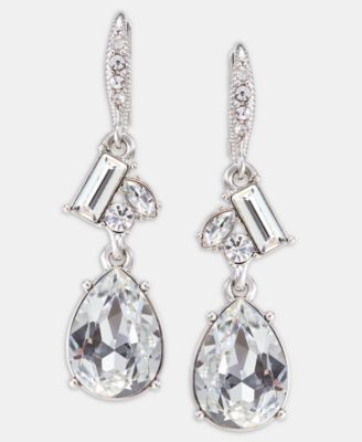 Crystal Cluster Drop Earrings